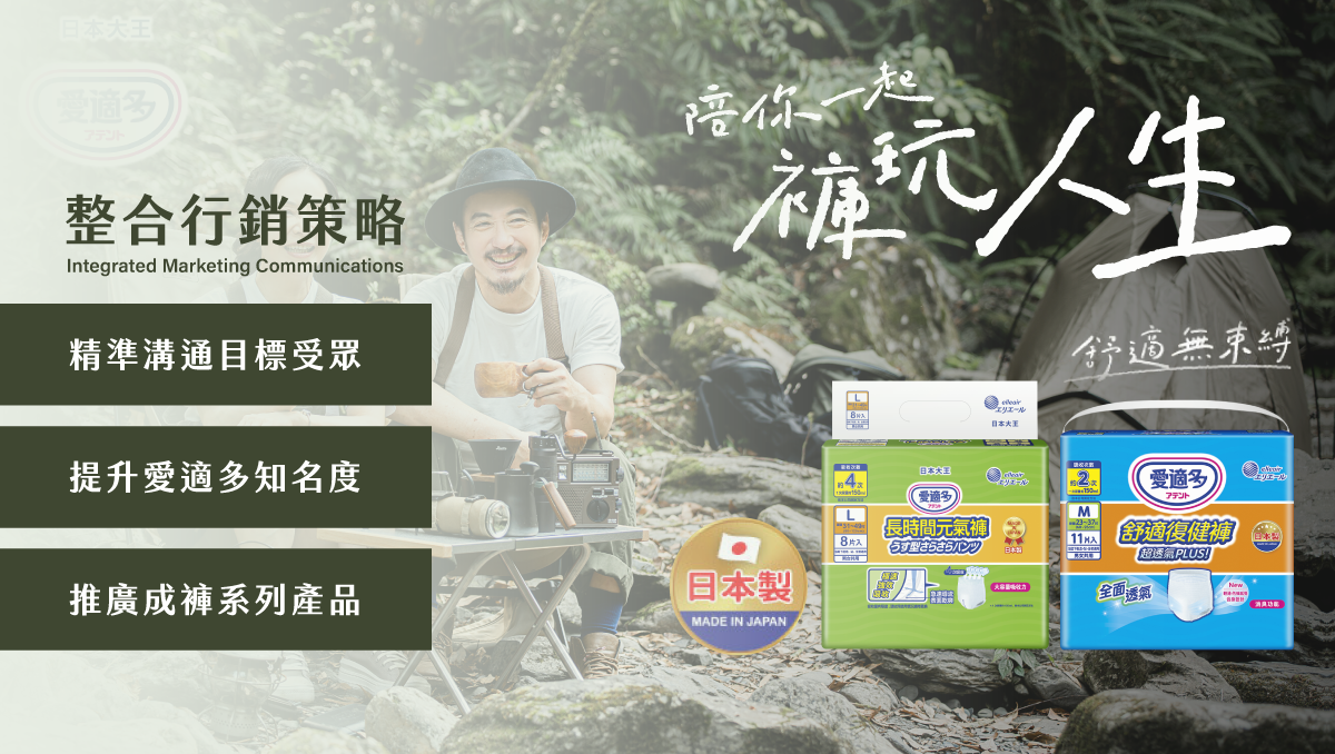 日本大王愛適多行銷操作目標